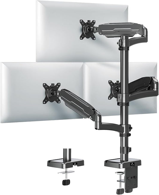 MOUNT PRO Triple Monitor Mount for Max 32" Computer Screen, Adjustable 3 by MOUNTPRO