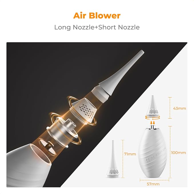 K&F CONCEPT Air Blower, with Long Nozzle/Short Nozzle Switch Design, Single Air - Image 3