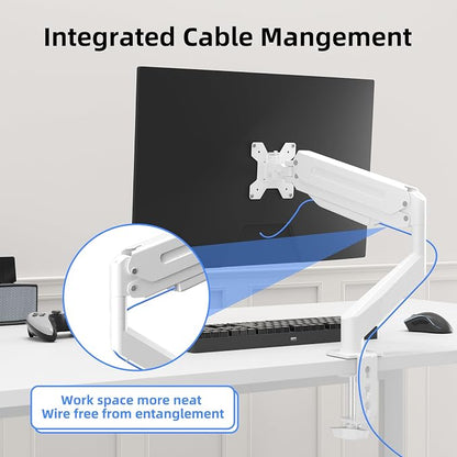 Suptek Single Monitor Mount Adjustable Gas Spring Monitor Arm Desk Mount Stand - Image 6