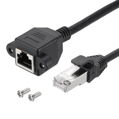 MECCANIXITY Cat5 Ethernet Extension Cable, 16.4Ft RJ45 Male to Female Screw by MECCANIXITY