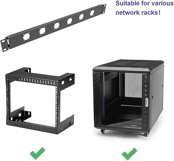 1U Hinged Rack Panel 6D XLR HDMI Audio Rack Mount Panel - Image 5
