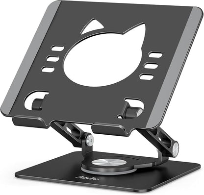 Tablet Stand 360° Rotating Aluminum Holder, Adjustable, Portable and Foldable by Aoviho