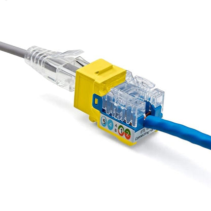 TRUE CABLE Cat5e Keystone Jack, Unshielded, 90 Degree Punch-Down, PoE++ 100W - Image 7