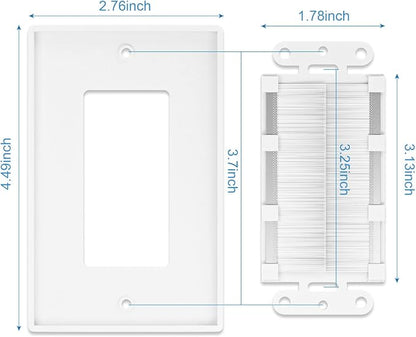 Iwillink Brush Wall Plate, Cable Pass Through Insert - Image 3