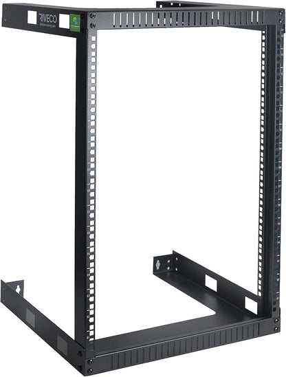 RIVECO 15U Cabinet 19" Wall Mount Shelf Network Rack – 17.7" Deep 2 Post Open by RIVECO