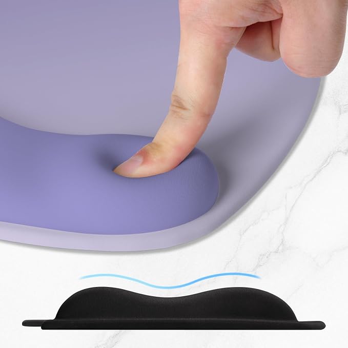 ITNRSIIET Ergonomic Mouse Pad, Cushioned Gel Wrist Rest, Non-Slip Base - Image 4