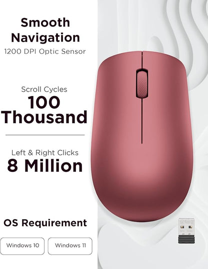 Lenovo 530 Full Size Wireless Computer Mouse - Image 3
