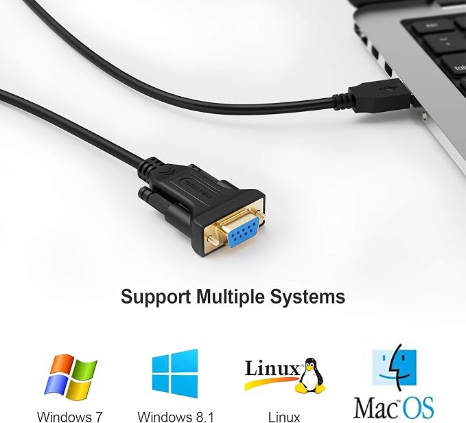 CableCreation USB to RS232 Serial Adapter, USB to RS232 Gold Plated DB9 Serial - Image 5