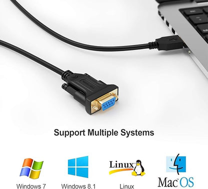 CableCreation USB to RS232 Serial Adapter, USB to RS232 Gold Plated DB9 Serial - Image 5