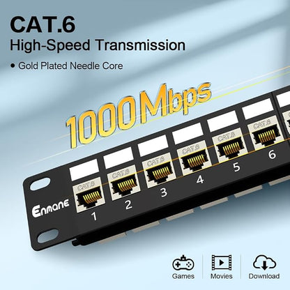 24Port Patch Panel Cat6 Keystone Patch Panel RJ45 Patch Panel Network Patch - Image 4
