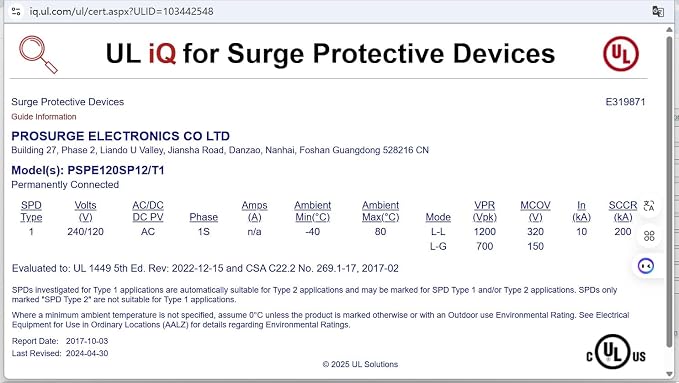 Whole House Surge Protection Device, Outdoor or Indoor, Single-Phase, 3-Wire - Image 9