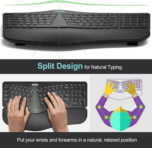 Arteck Split Ergonomic Keyboard - Image 2
