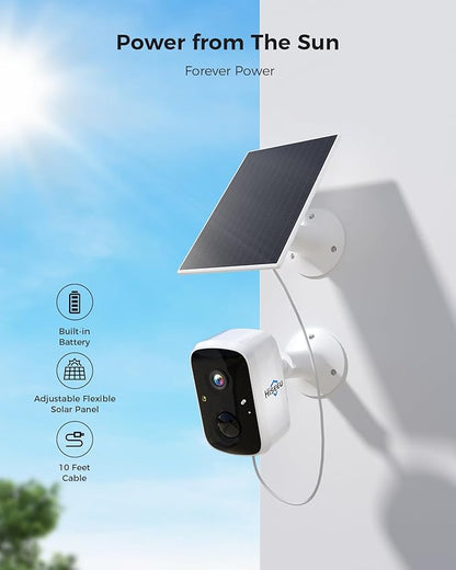 Hiseeu Solar Security Cameras Wireless Outdoor, 4 Cam-Kit, No Subscription - Image 4