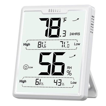 DOQAUS Digital Hygrometer Room Thermometer Indoor, Humidity Meter by DOQAUS