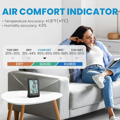 Newentor Indoor Outdoor Thermometer Wireless, Weather Station - Image 5
