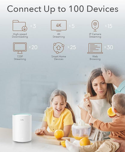 Cudy M1300 2-Pack AC1200 Gigabit Whole Mesh WiFi System, Dual Band, WiFi - Image 5