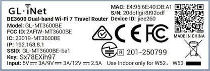 GL.iNet GL-MT3600BE Portable Travel Router, Pocket Wi-Fi 7 Wireless 2.5G Router - Image 9