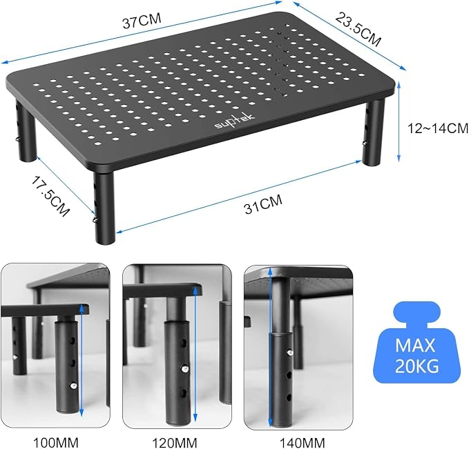 suptek Computer Monitor Stand Riser, Monitor Riser - Image 2
