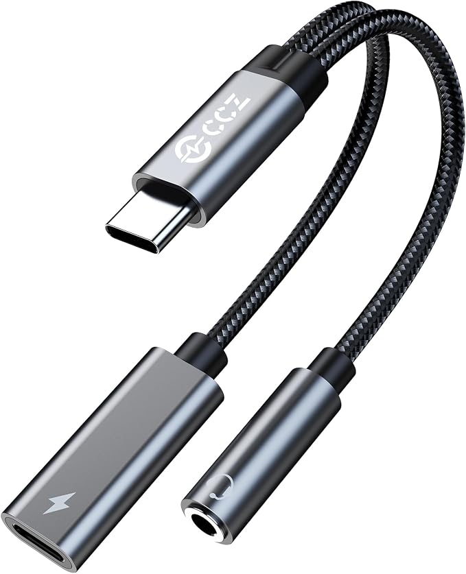 USB Type C to 3.5mm Headphone and Charger Adapter, 2 in 1 USB C to Aux Audio - Image 9