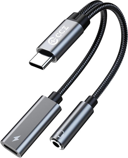 USB Type C to 3.5mm Headphone and Charger Adapter, 2 in 1 USB C to Aux Audio - Image 9
