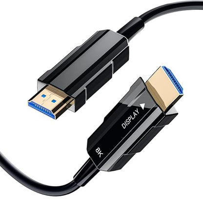 8K HDMI 2.1 Cable 66ft, Long Fiber Optic HDMI Cable, Ultra High Speed Thin HDMI by RUBMUD