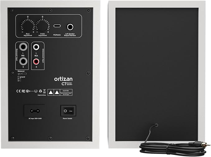 Ortizan C7 Dual-Mode 2.0 Studio Monitors, Active Monitor Speakers - Image 2