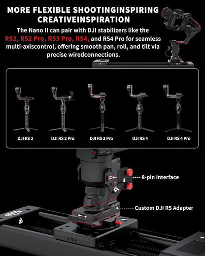 IFOOTAGE Shark Slider Nano II 660, Motorized Camera Slider, Compatible - Image 2