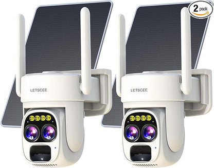 Cameras for Home Security Wireless Outdoor Solar, Alexa Security Camera Outside by LETSCEE
