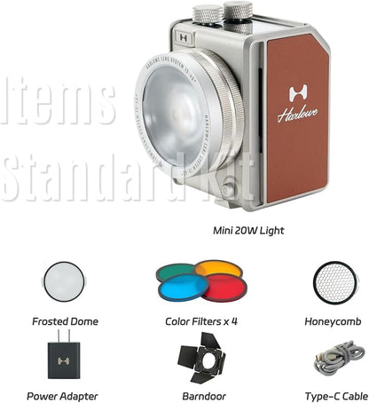 Harlowe Portable Mini LED Photography Lighting Standard Kit, 20W Travel Studio - Image 8