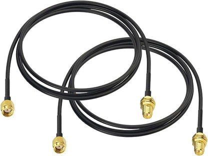Bingfu RP-SMA Male to RP-SMA Female Bulkhead Mount RG174 WiFi Antenna Extension by Bingfu-AntennasConnectivity