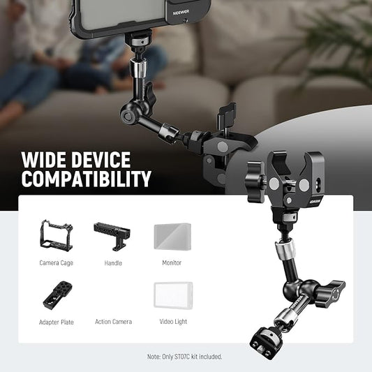 NEEWER 7" Articulating Magic Arm Clamp Mount - Image 2