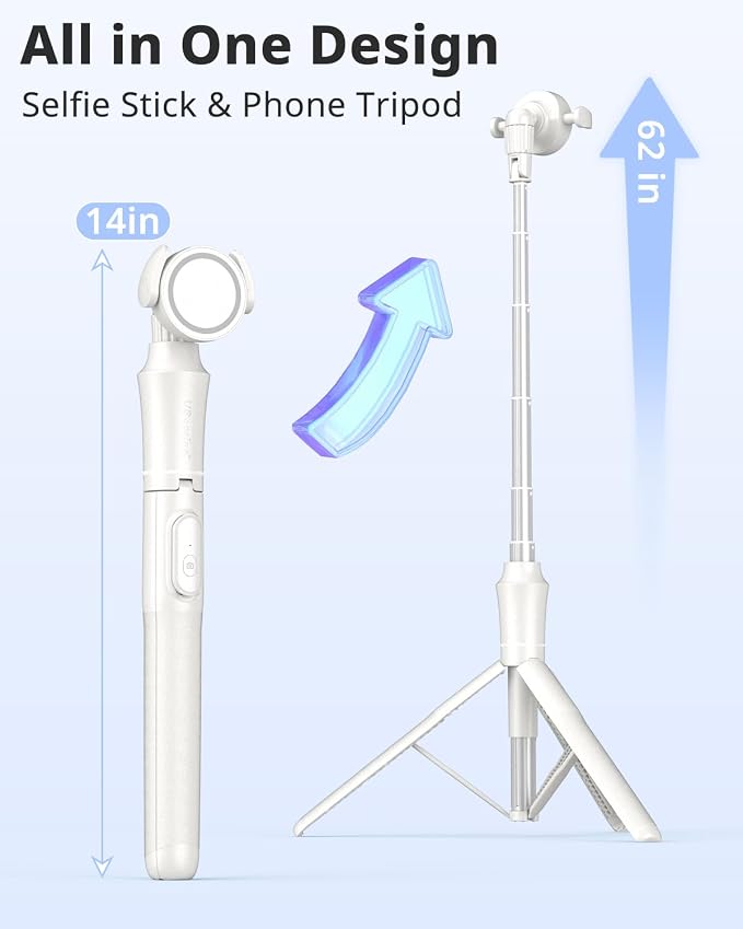 UBeesize 62'' Magnetic Selfie Stick Phone Tripod - Image 3