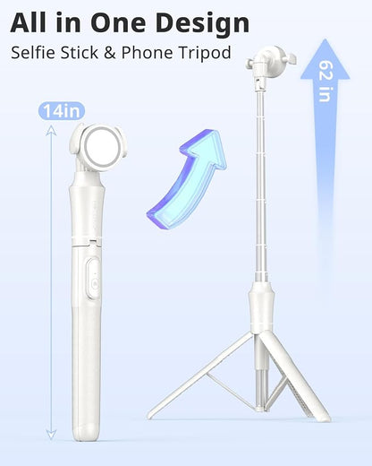UBeesize 62'' Magnetic Selfie Stick Phone Tripod - Image 3