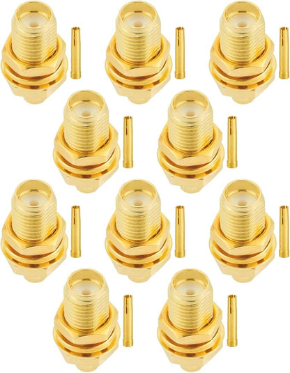 10 PCS SMA Connectors SMA Female Bulkhead Solder Connector - Image 3