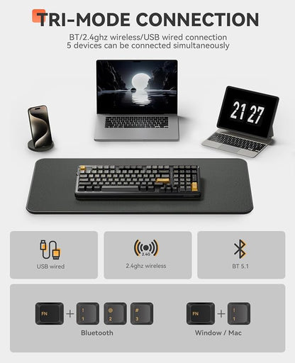 DAREU EK98pro Wireless Mechanical Keyboard, 96% Creamy Gaming Keyboard - Image 3
