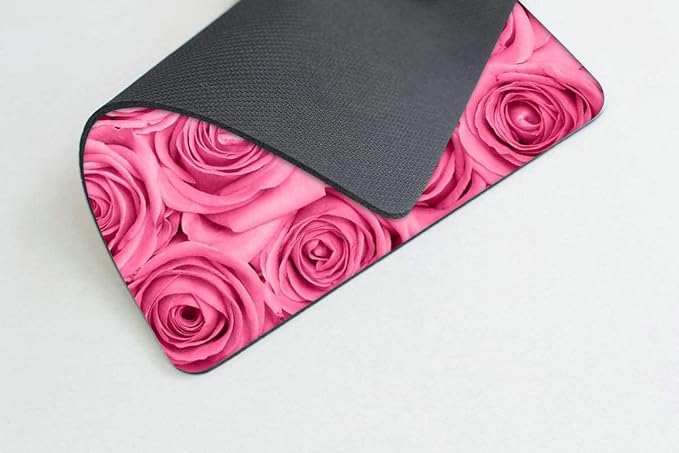 Pink Rose Mouse pad Customized Mousepad Non-Slip Rubber Base Mouse Pads - Image 3