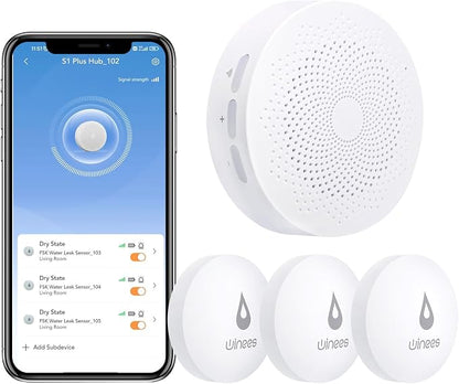 Winees WiFi Water Detector, 3 Pack Water Sensors by WINEES