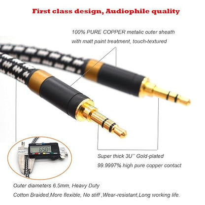 Aux Cord, Audiophile 3.5mm Stereo Audio Cable, Unbreakable and Great - Image 2