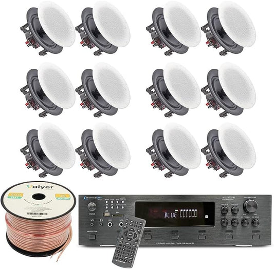 Vaiyer Home Theater System Kit, 6-Channel 6000 Watts Bluetooth Amplifier by Vaiyer
