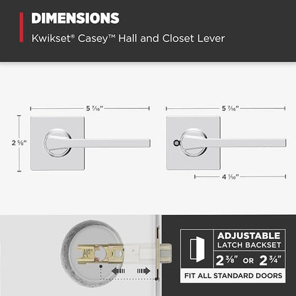 Kwikset Casey Interior Passage Door Handle, Lever - Image 9