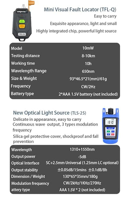 TLT-15D FTTH Loss Test Kit, 200x Mini Scope, 800~1700nm Fiber Optic Power Meter - Image 5