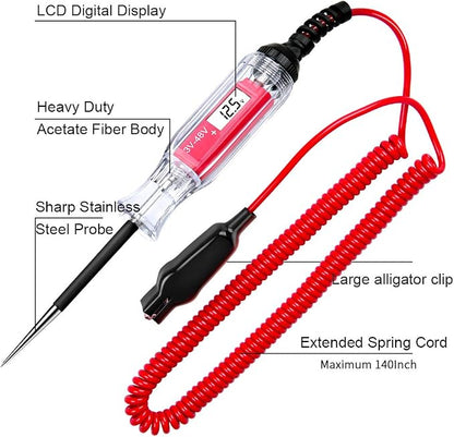 Large Size Heavy Duty 3-48V Digital LCD Circuit Tester - Image 3