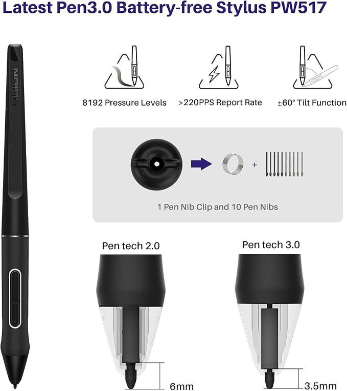 HUION Kamvas 24 Plus 2.5K QHD Graphic Drawing Tablet - Image 5