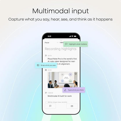 Plaud NotePin S AI Voice Recorder, Wearable AI Notetaker, AI Transcribe & - Image 4