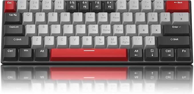 60% Mechanical Gaming Keyboard, Mixed Color Keycaps Gaming Keyboard by Camiysn