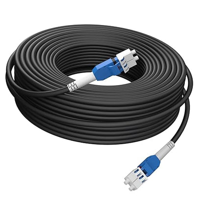 50M/164FT LC to LC Armored Outdoor Fiber Optic Cable, Single Mode Duplex by Unknown