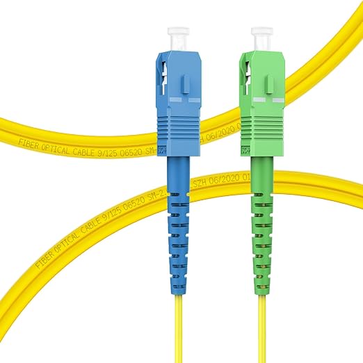 FLYPROFiber- 0.5M/1.6ft OS2 SC/UPC to SC/APC Fiber Internet Cable, Single Mode by FLYPROFiber