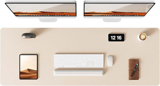 YSAGi Leather Desk Pad Protector, Office Desk Mat, Large Mouse Pad, Non-Slip PU by YSAGi