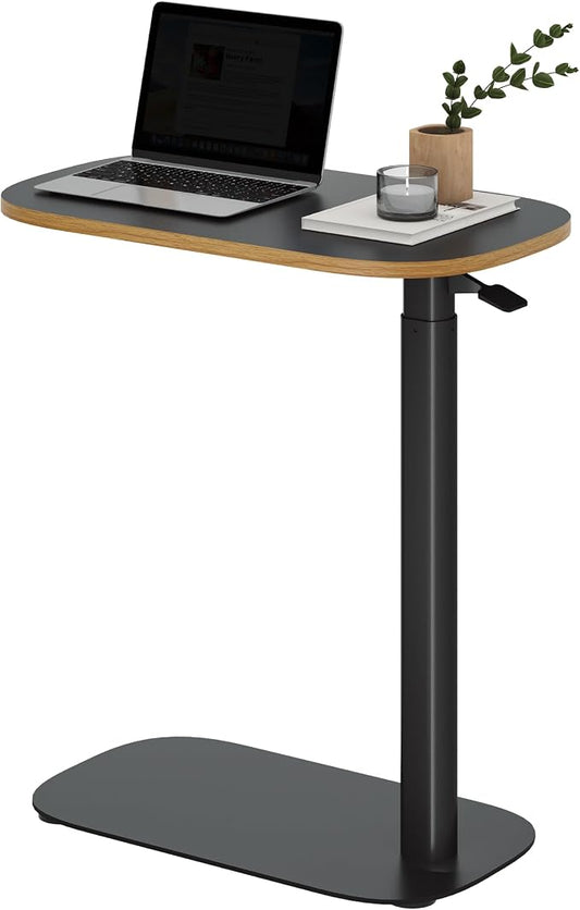 SANODESK Adjustable Overbed Bedside Table Pneumatic Adjustable Height Laptop by sanodesk