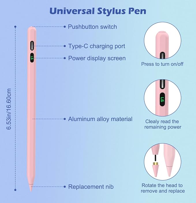MoKo Stylus Pens for Touch Screens, Fast Charge Stylus Pen for Apple - Image 5